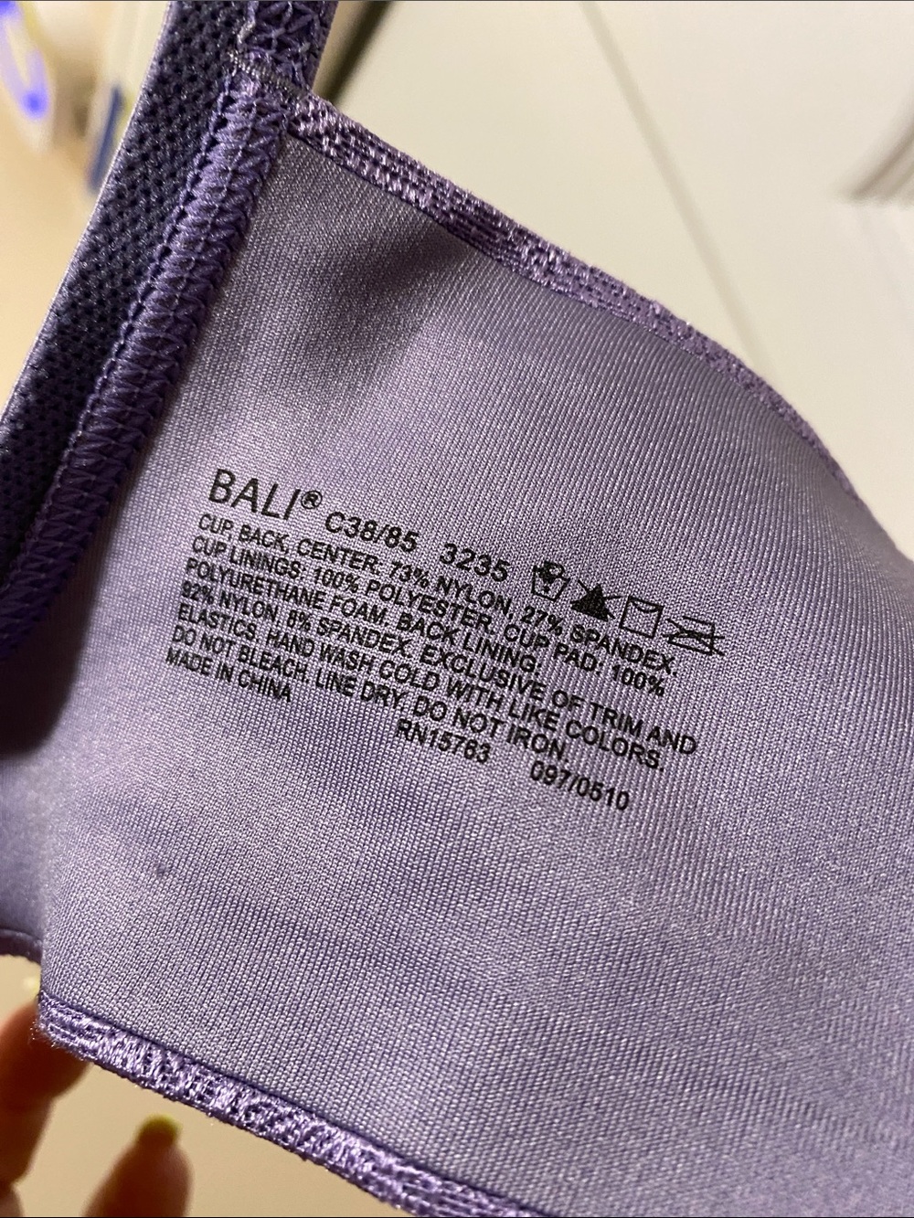 Bali Lavender Lace Full Coverage T-Shirt Bra - Picture 6 of 8